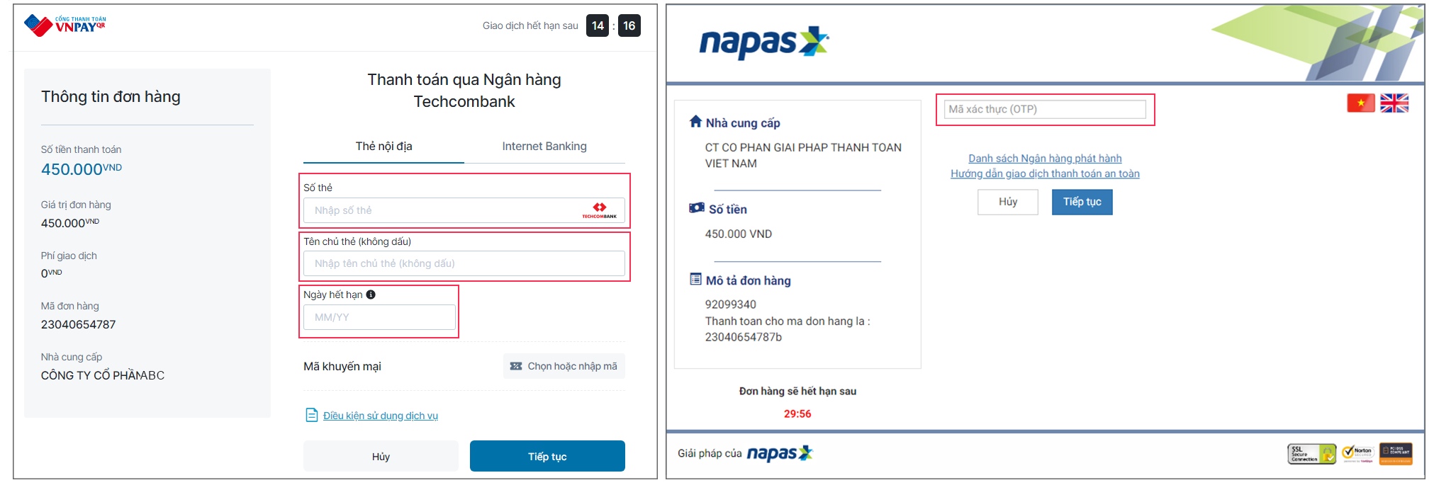 vnpay pay bank